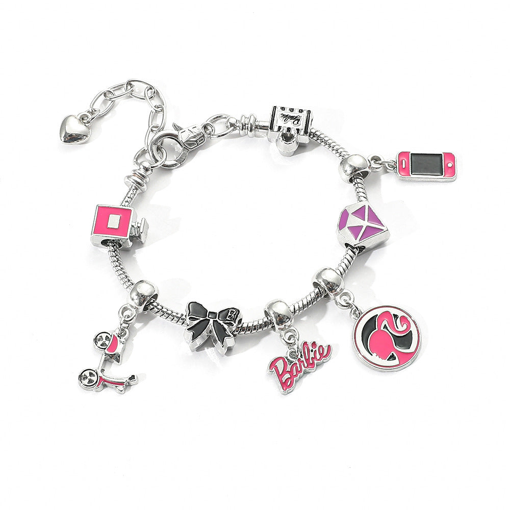 Alloy cartoon Barbie bracelet (Minimo de Compra 5) MIC-ZhuoX024