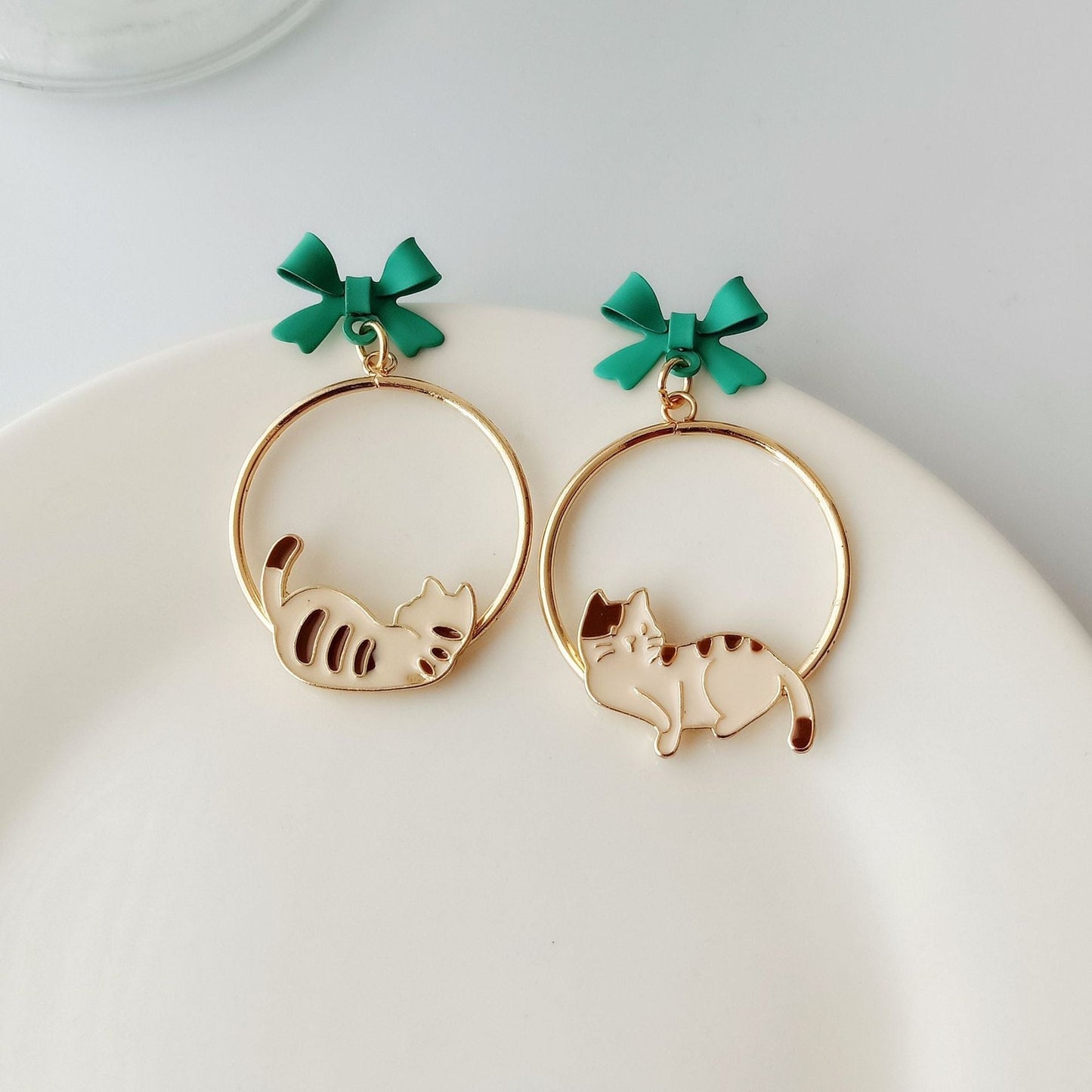 S925 Silver Needle Alloy Enamel Paint Bow Earrings (Minimo de compra 2) YKT001