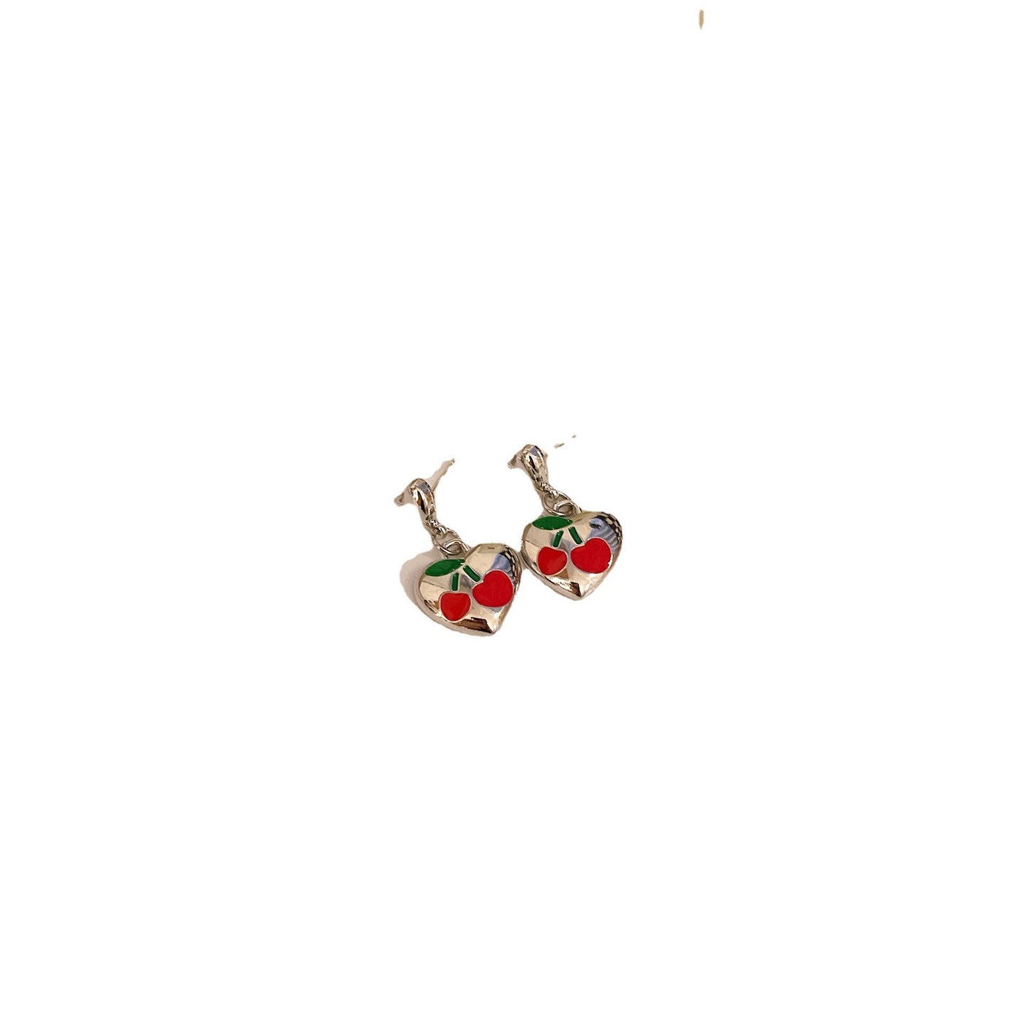 925 silver needle small cherry earrings MIC-KGG021