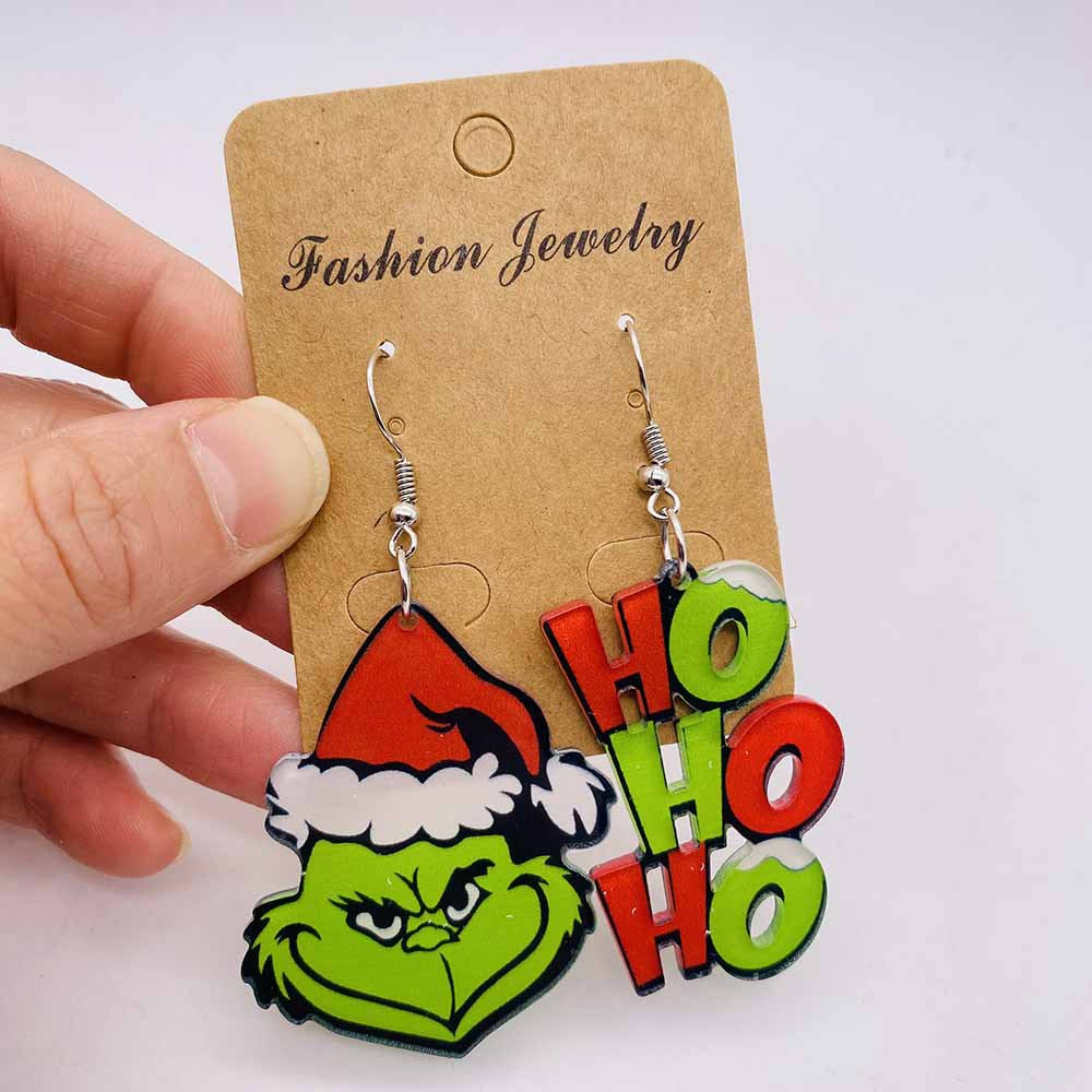 Acrylic Christmas Cartoon Earrings (Minimo de Compra 2) MIC-ChenY022