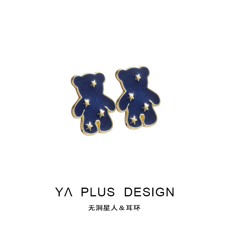 Alloy bear earrings MIC-YuA002