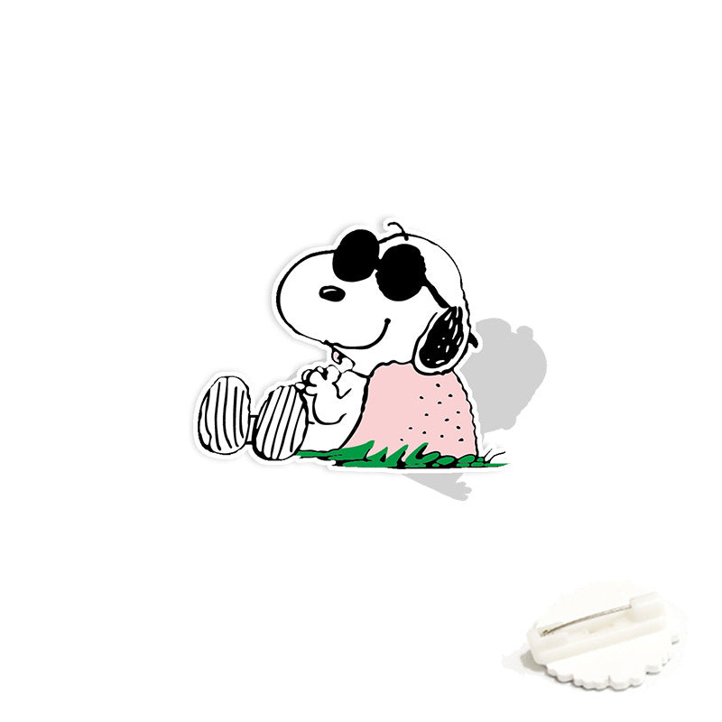 Acrylic cartoon cute Snoopy brooch (Minimo de compra 2) MIC-WeiJ001