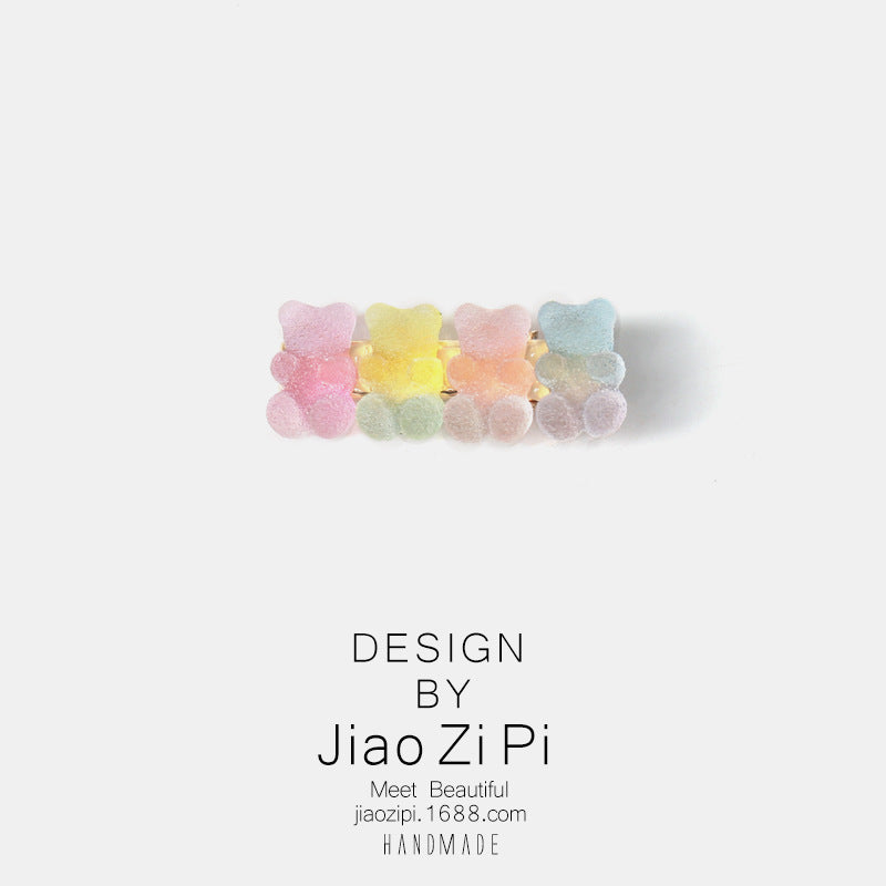 Resin bear gummy hair clip (Minimo de Compra 2) MIC-JZP027