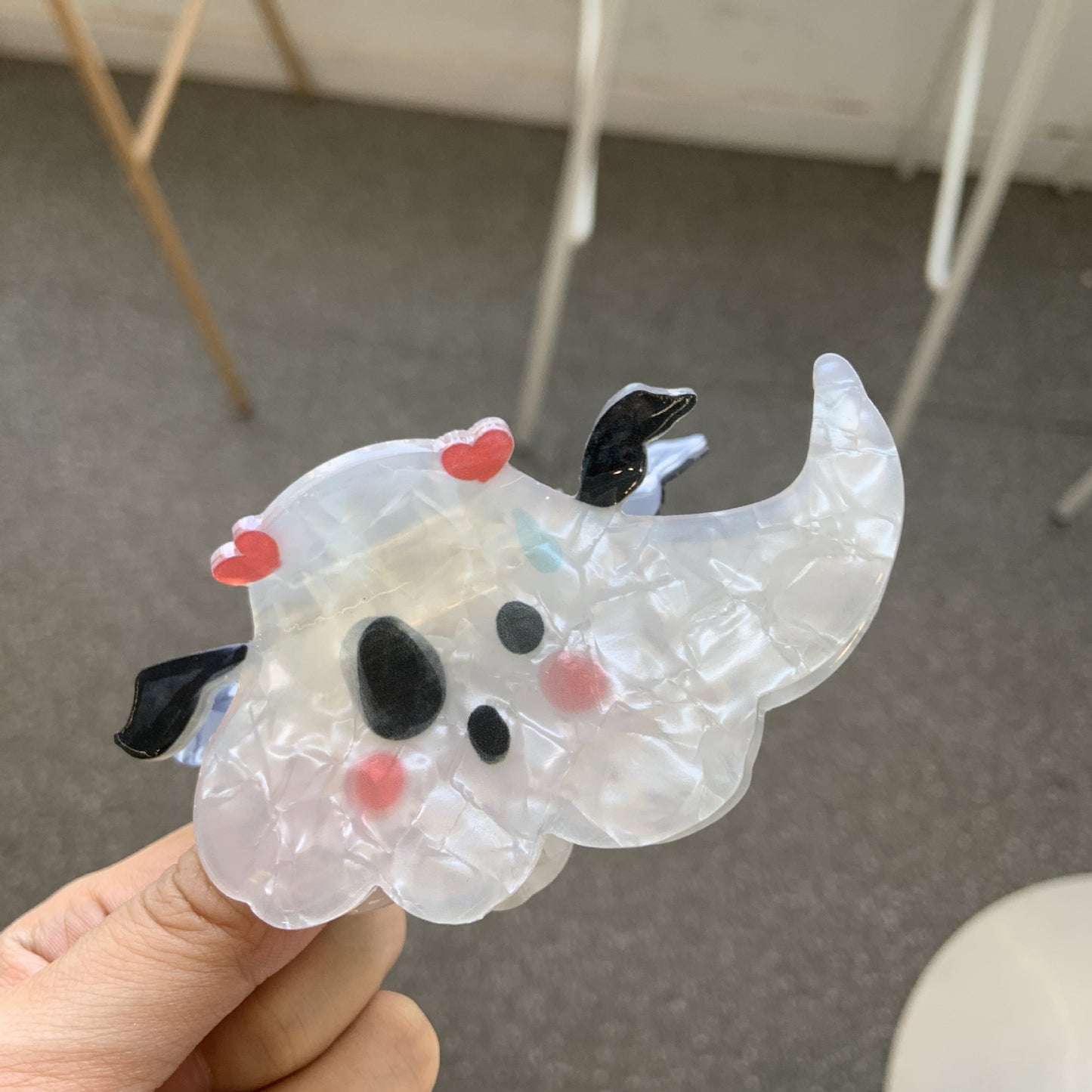 Plastic Bat Ghost Skull Hair Clip (Minimo de Compra 2) MIC-AZX017