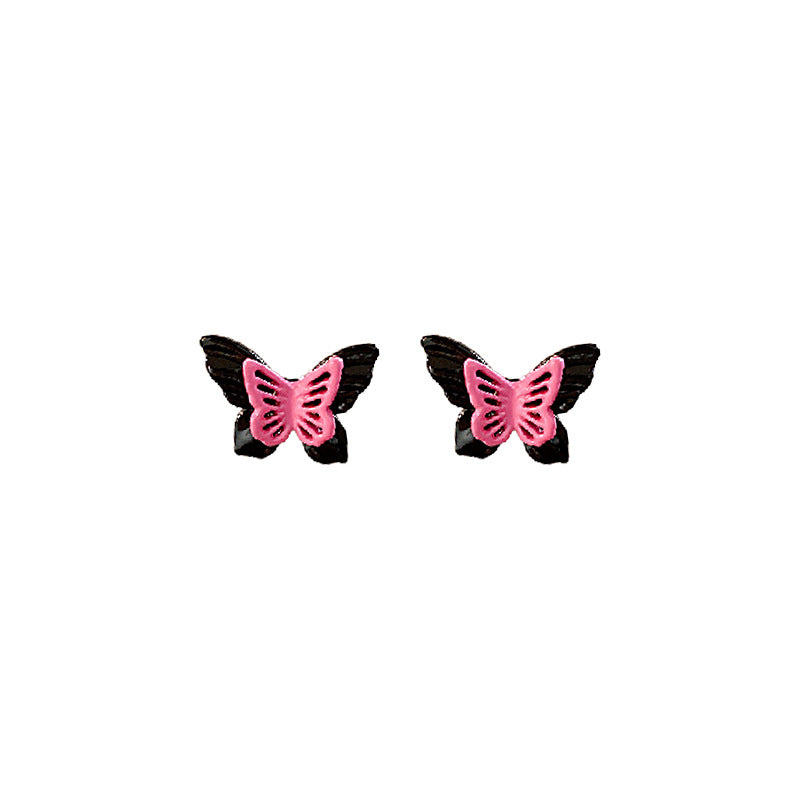 Alloy double-layer butterfly earrings MIC-BAOY064