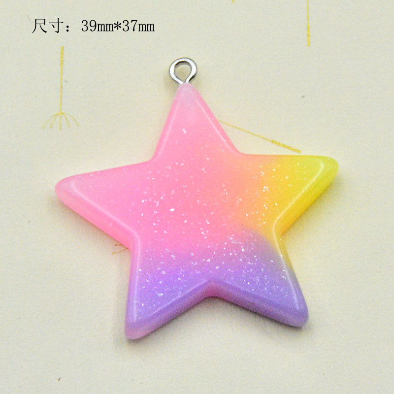 Resin gradient five pointed star accessories MYA-HuiX001