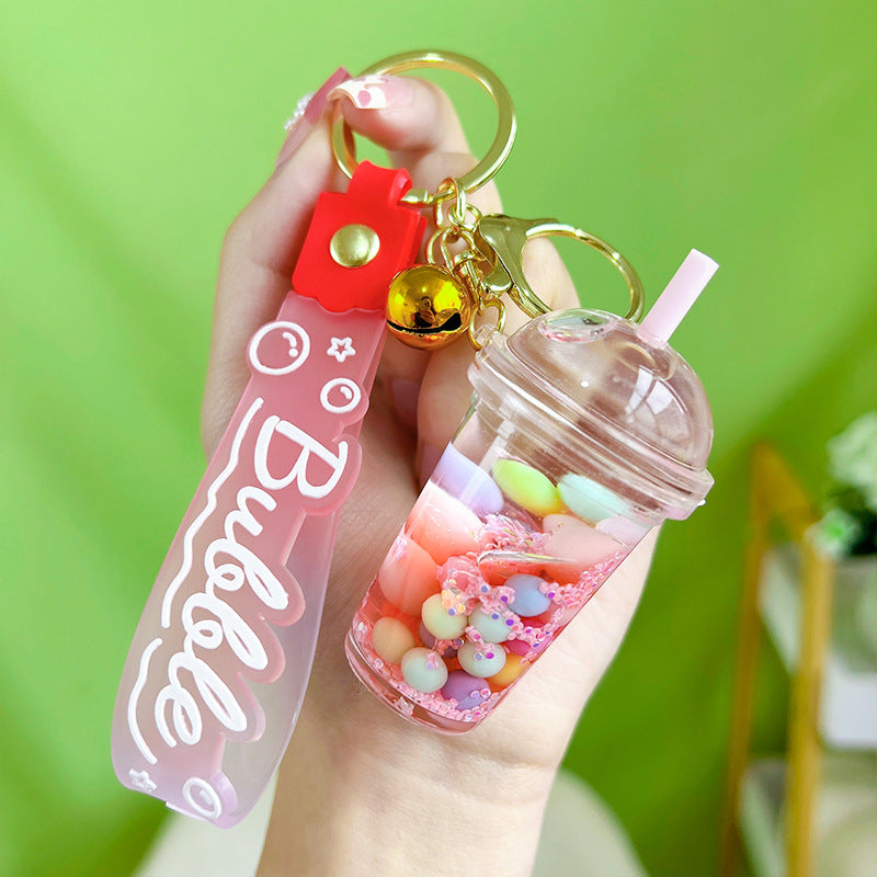 Acrylic Luminous Oil Milk Tea Cup Keychain MIC-YanG010