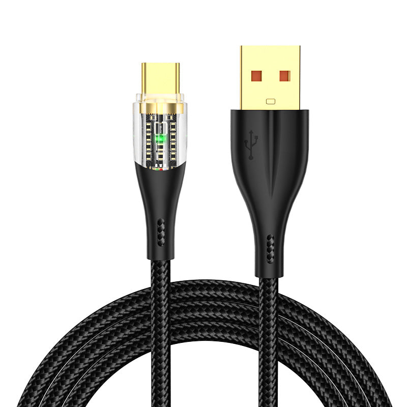 TPE transparent shell woven data cable (Minimo de compra 2) MYA-TengF003