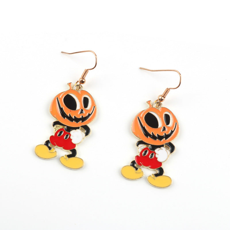 Alloy Ghost Skull Earrings (Minimo de Compra 2) MIC-FuYu002