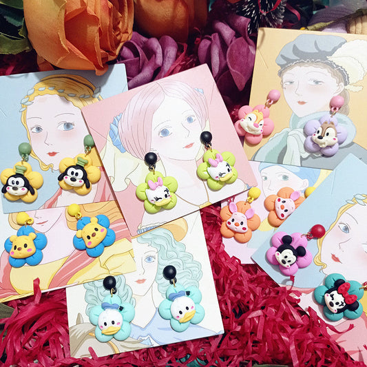 Earrings Resin Cute Cartoon Simulation Petals (M) WaiWai007