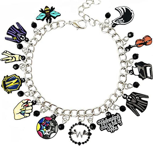 Alloy Black Wednesday Bracelet (Minimo de Compra 4) MIC-BoS014