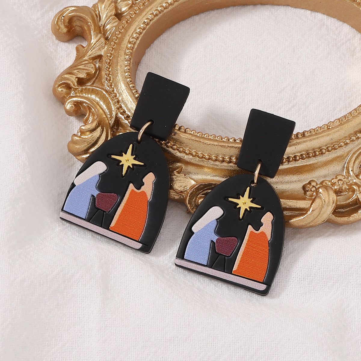 Alloy personalized ethnic style earrings MIC-YueL014