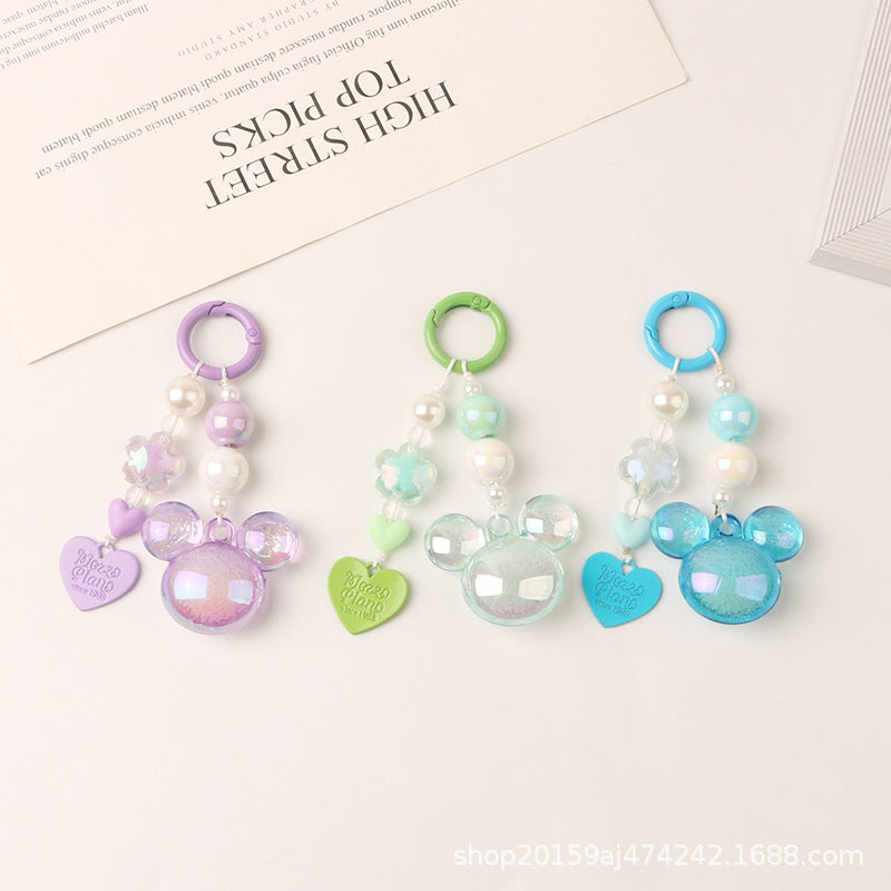 Keychain Resin Color Cartoon Bear Love Pendant Minimo de compra 2 MIC-YiHan030