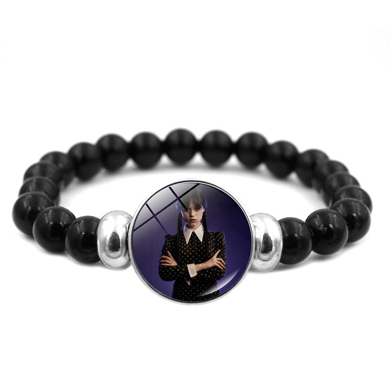 alloy versatile black beaded bracelet MIC-BT-JiaY008