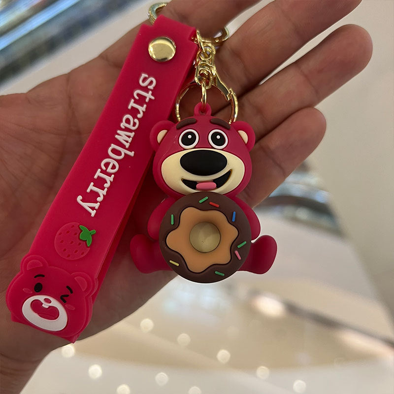 PVC cartoon creative strawberry bear keychain MIC-MiaoY086