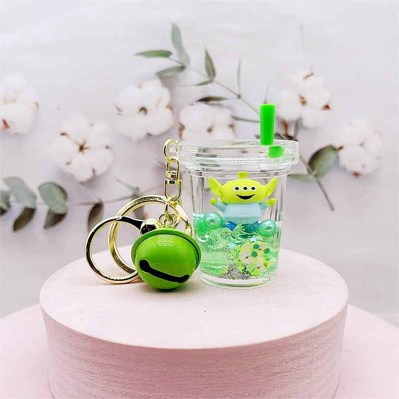 PVC cartoon floating oil keychain MYA-DMF013