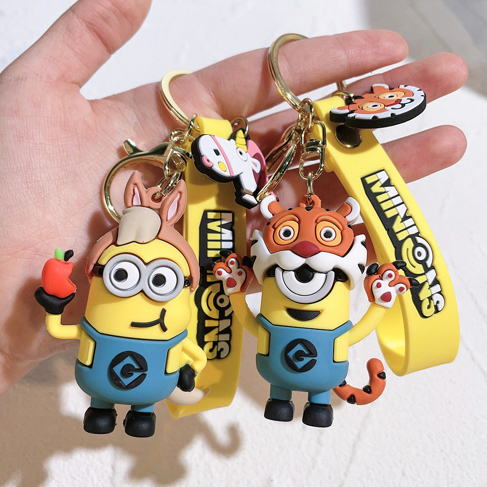 PVC cartoon yellow cute keychain MYA-QiC041