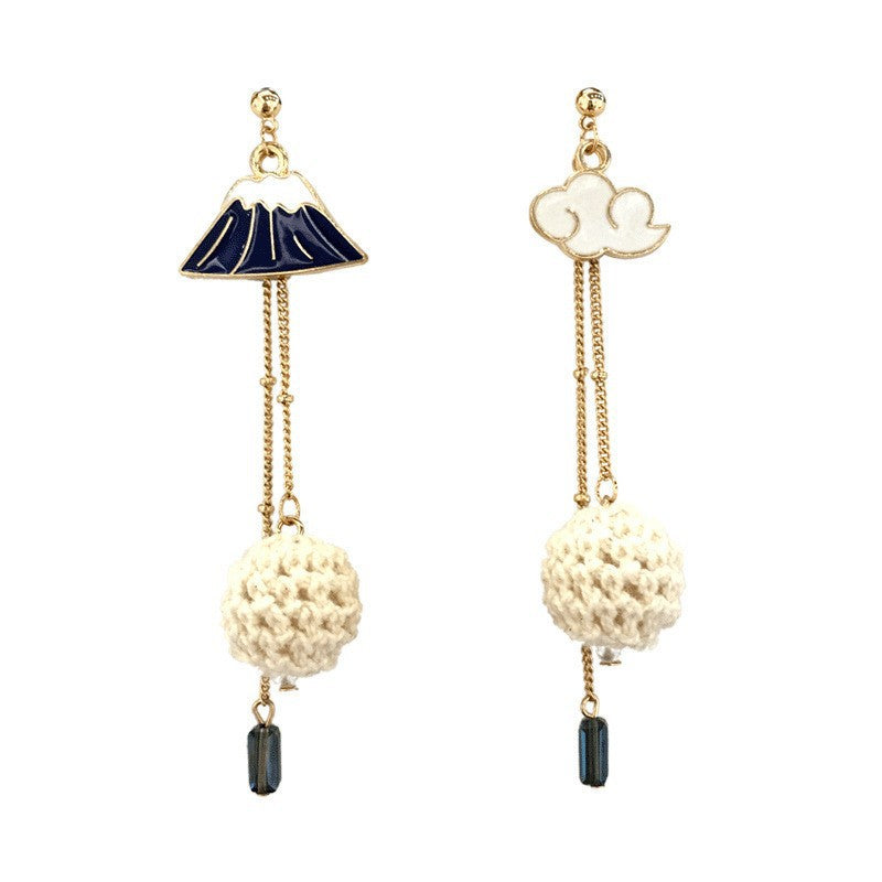 Alloy yarn ball crystal earrings MIC-LSY039