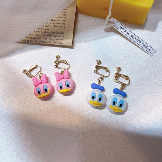 S925 silver needle duck earrings MIC-JiX006