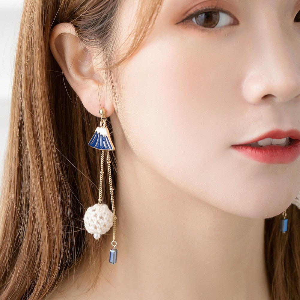 Alloy yarn ball crystal earrings MIC-LSY039