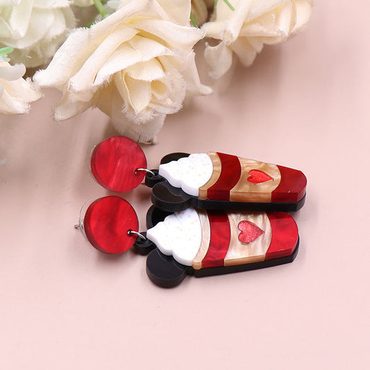 Alloy cone ice cream earrings (Minimo de compra 2) MIC-MingX011