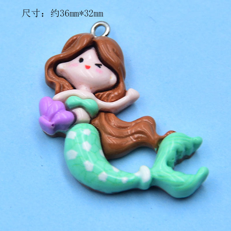 Resin colored mermaid accessories MIC-ZhiB020