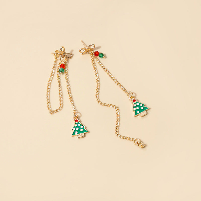 Alloy tassel Christmas tree bell earrings (Minimo de Compra 2) MIC-MDD085