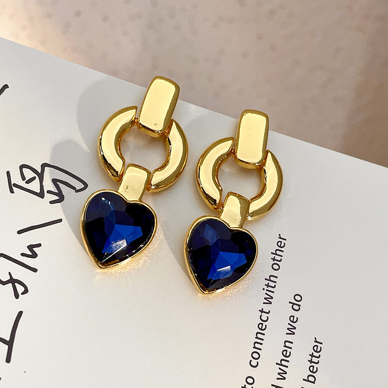 Alloy blue series earrings MYA-DieD001