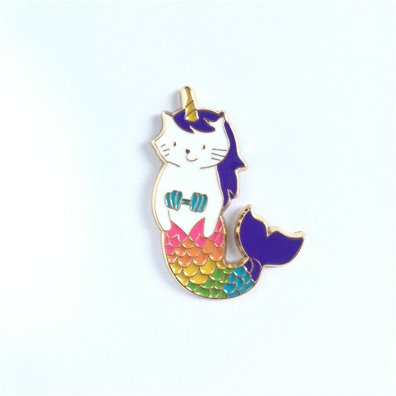 Alloy cute unicorn mermaid brooch (Minimo de Compra 2)  MIC-ChenR007