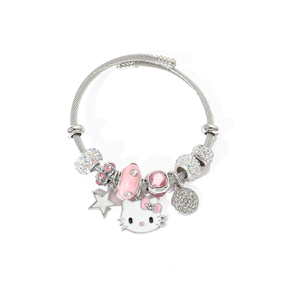 Alloy Cartoon Little White Rabbit Love Bracelet (Minimo de Compra 5) MYA-ZhuoX031