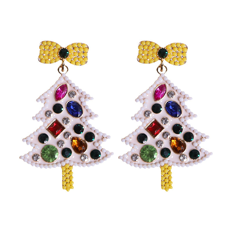 Alloy Christmas Tree Bell Earrings (Minimo de Compra 2) MIC-DWKM005