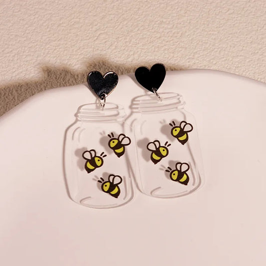 Acrylic Daily Leisure Bee Earrings (Minimo de Compra 10)  MIC-YuQ004