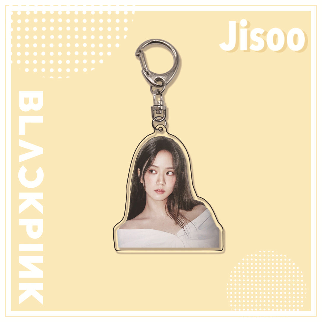 Acrylic pink ink double-sided blackpink keychain (Minimo de Compra 2)  MIC-ManM011