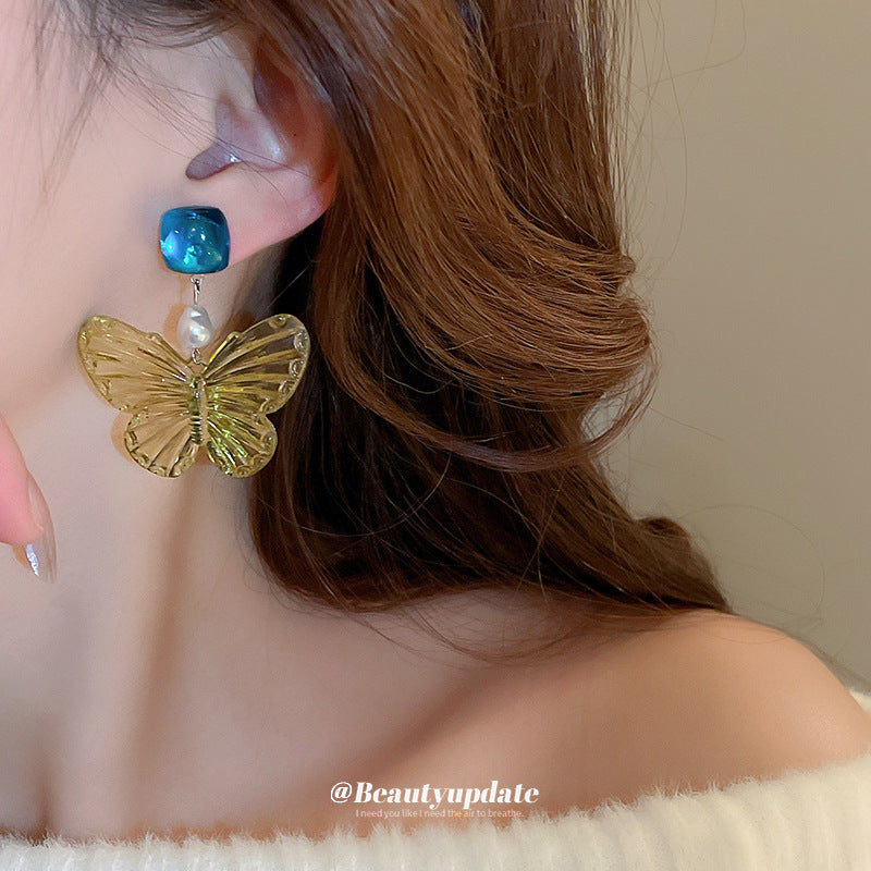 Alloy butterfly square earrings MYA-BAOY065