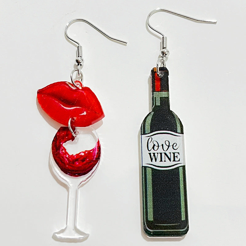 2 Pairs/Pack Valentine's Day Acrylic Earrings