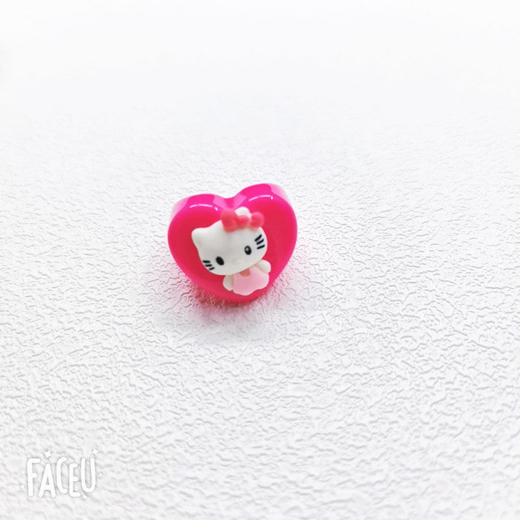 Resin Peach Bear Ring MIC-JianY003