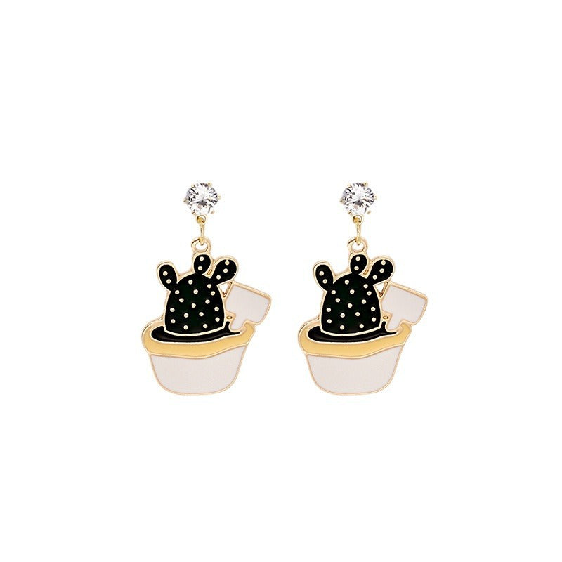 Alloy Panda Fruit Earrings MIC-MDD170