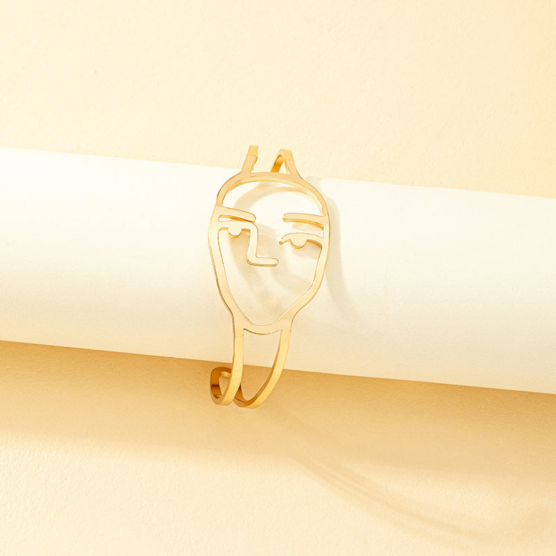 Alloy Hollow Funny Face Bracelet (Minimo de Compra 2) MIC-JLD002