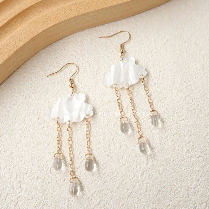 Acrylic Cloud Chain Earrings (Minimo de Compra 3) MYA-OuG046