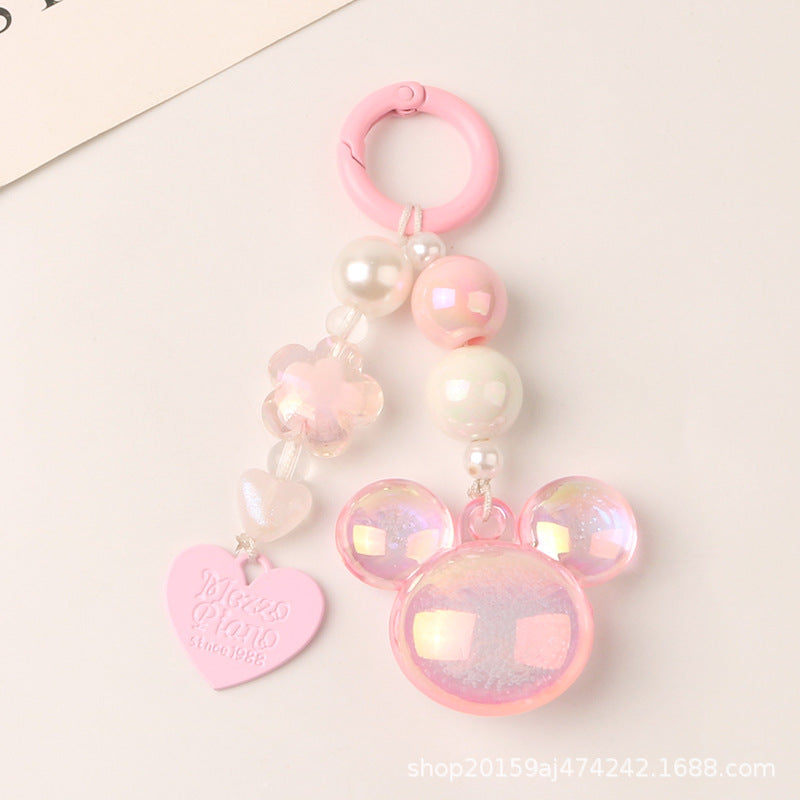 Keychain Resin Color Cartoon Bear Love Pendant Minimo de compra 2 MIC-YiHan030