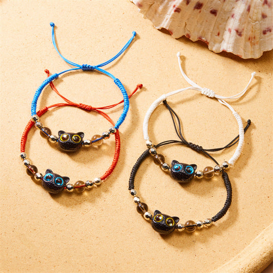 Alloy Cute Black Cat Bracelet MIC-ChuY022