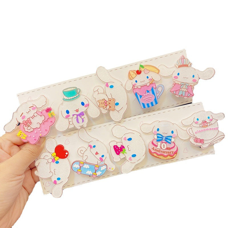 Acrylic cartoon cute hair clip 10PCS MIC-RuoT009