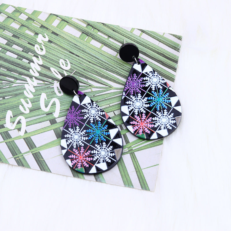 Acrylic Carnival Star Earrings MIC-DuAi009