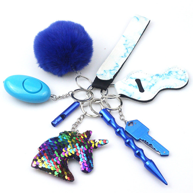 Scuba Fabric 8 Pieces Keychain Set MOQ≥2 ChaoH046