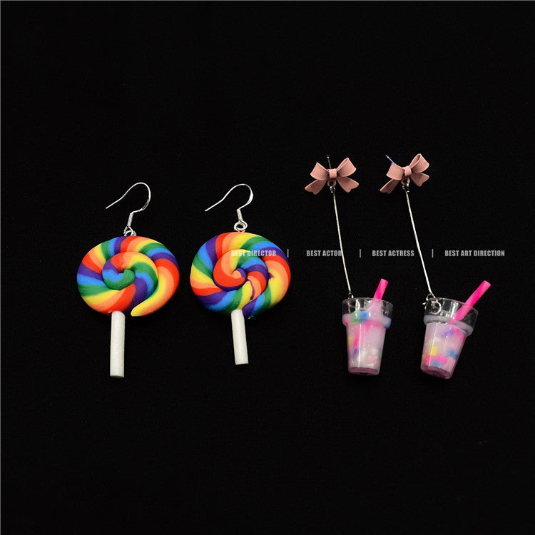 Acrylic cartoon bow earrings MIC-WWHM036