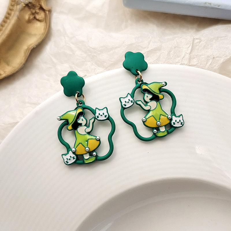 Alloy hollow flower earrings (Minimo de Compra 2) MIC-BLD040