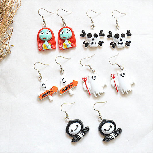 Acrylic Pok é mon Skull Earrings MIC-XieN063