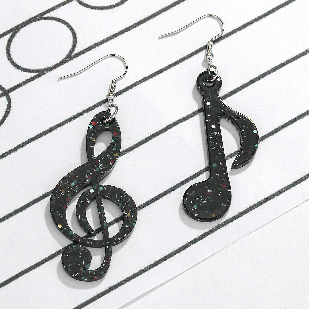 Acrylic Colorful Music Symbol Earrings (Minimo de compra 2) MIC-ManT023