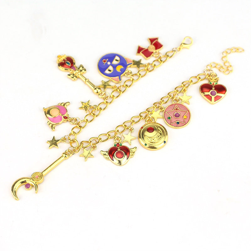 Alloy Beauty Girl Warrior Bracelet MIC-AiWen010