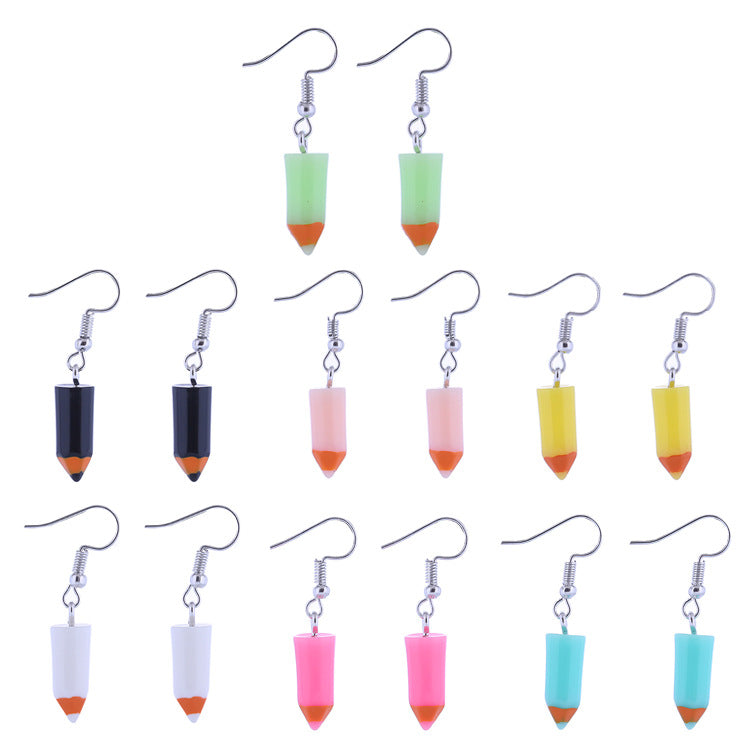 Resin cute small pencil earrings (Minimo de Compra 2) MIC-ChouT027